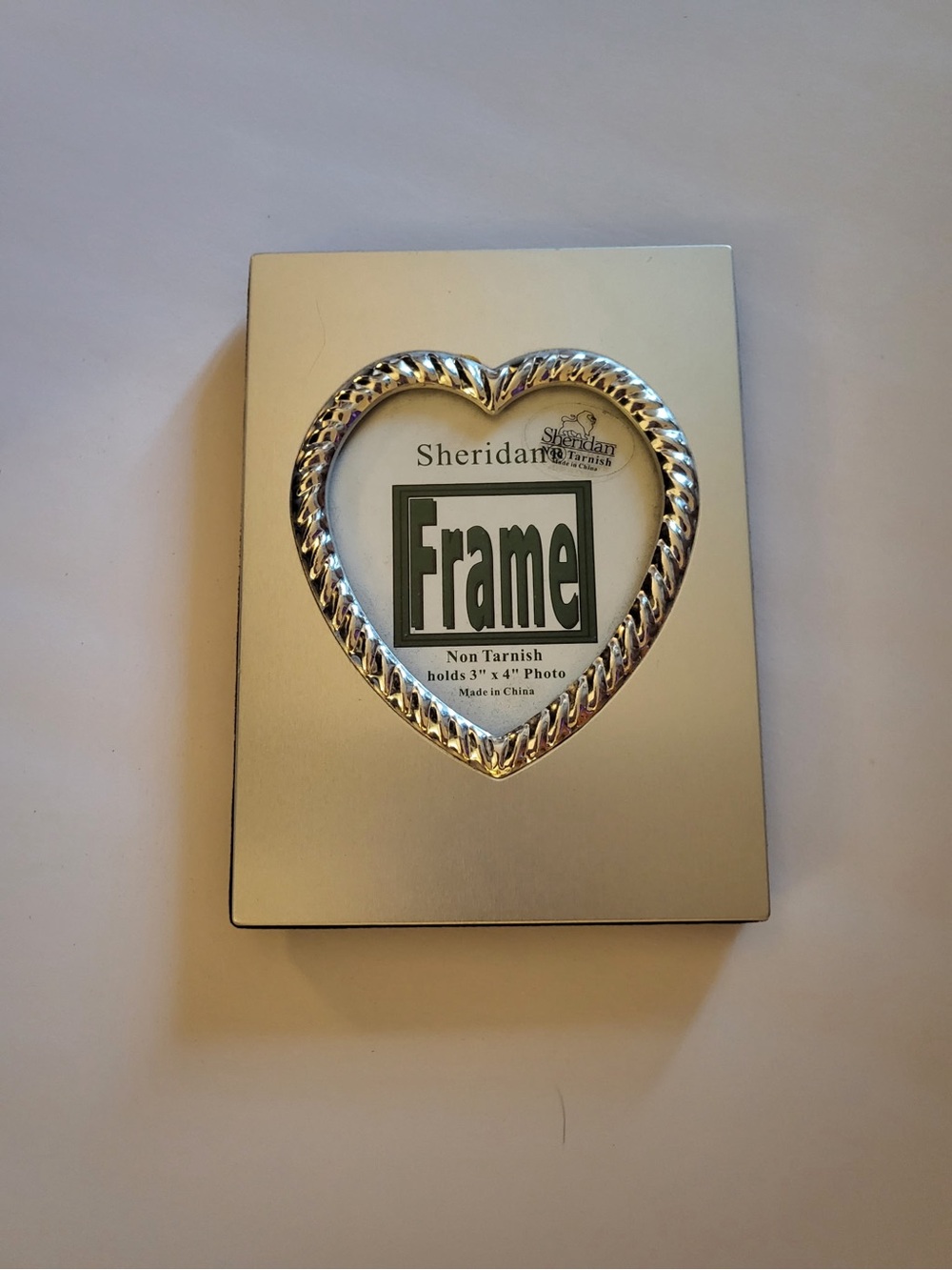 Silver Plated Sheridan Heart Shaped Picture Frame 3 X 4